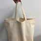 Heavy Cotton Canvas Market Shopping Tote With Dividers for Glassware