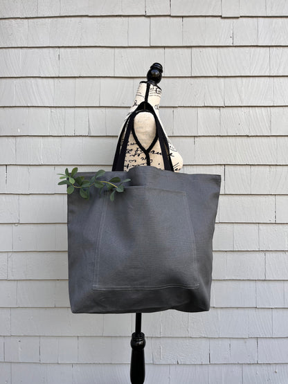 Sustainable Eco Friendly Grocery Shopping Tote with Pocket