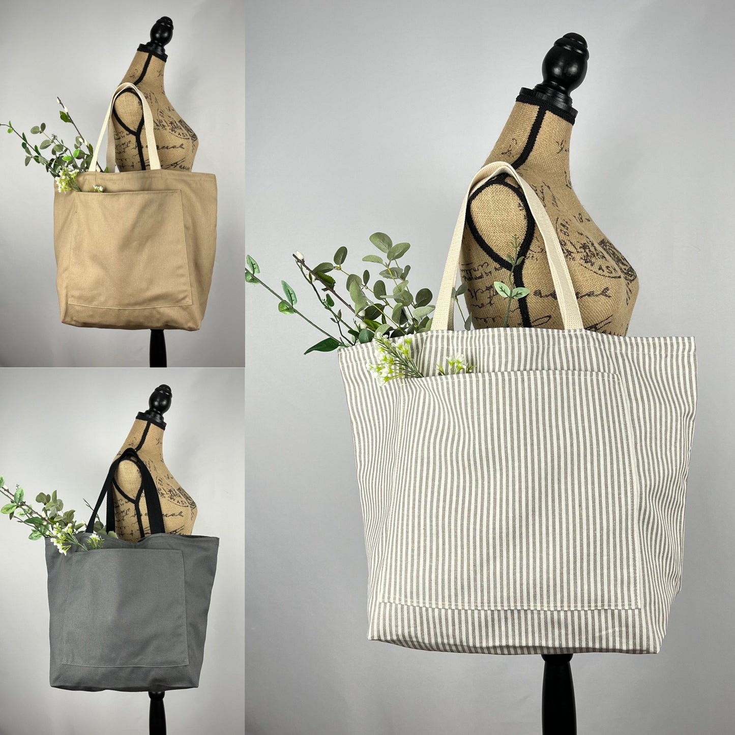 Sustainable Eco Friendly Grocery Shopping Tote with Pocket